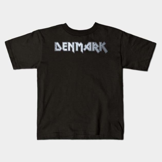 Heavy metal Denmark Kids T-Shirt by KubikoBakhar